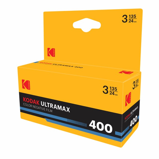 Kodak UltraMax 400 Color Negative Film (35mm Roll Film, 24 Exposures, 3-Pack)